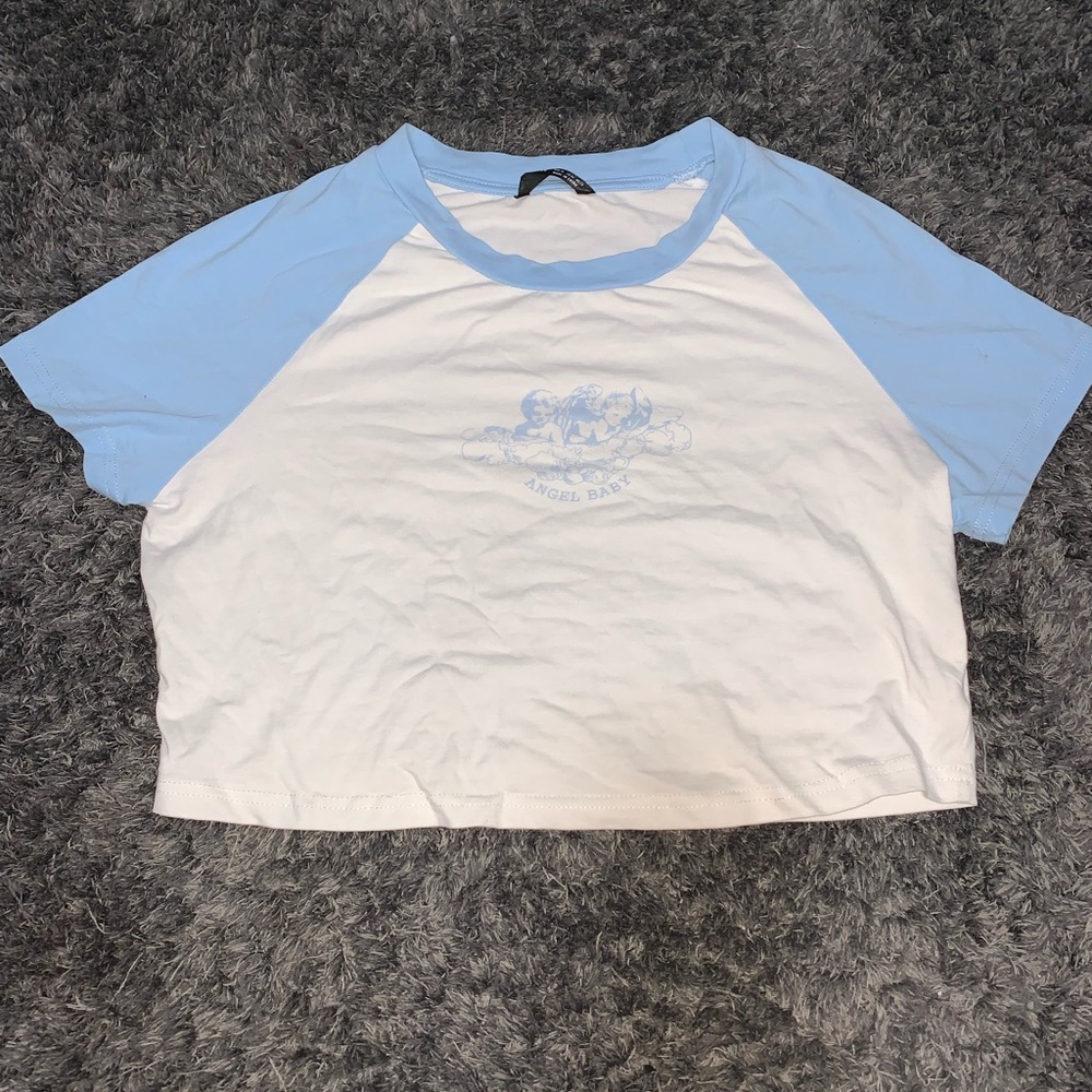 Shein angel baby crop top